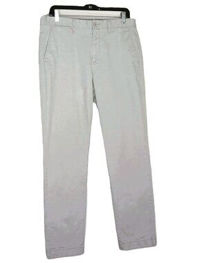 J Crew Men's Chinos Khaki 770 Straight Mid Rise Pockets Soft Cotton Sz 32 X 32
